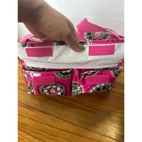Vera Bradley Insulated Cooler Pink Cupcakes Lunch Box Beach Cooler - Picture 2 of 7